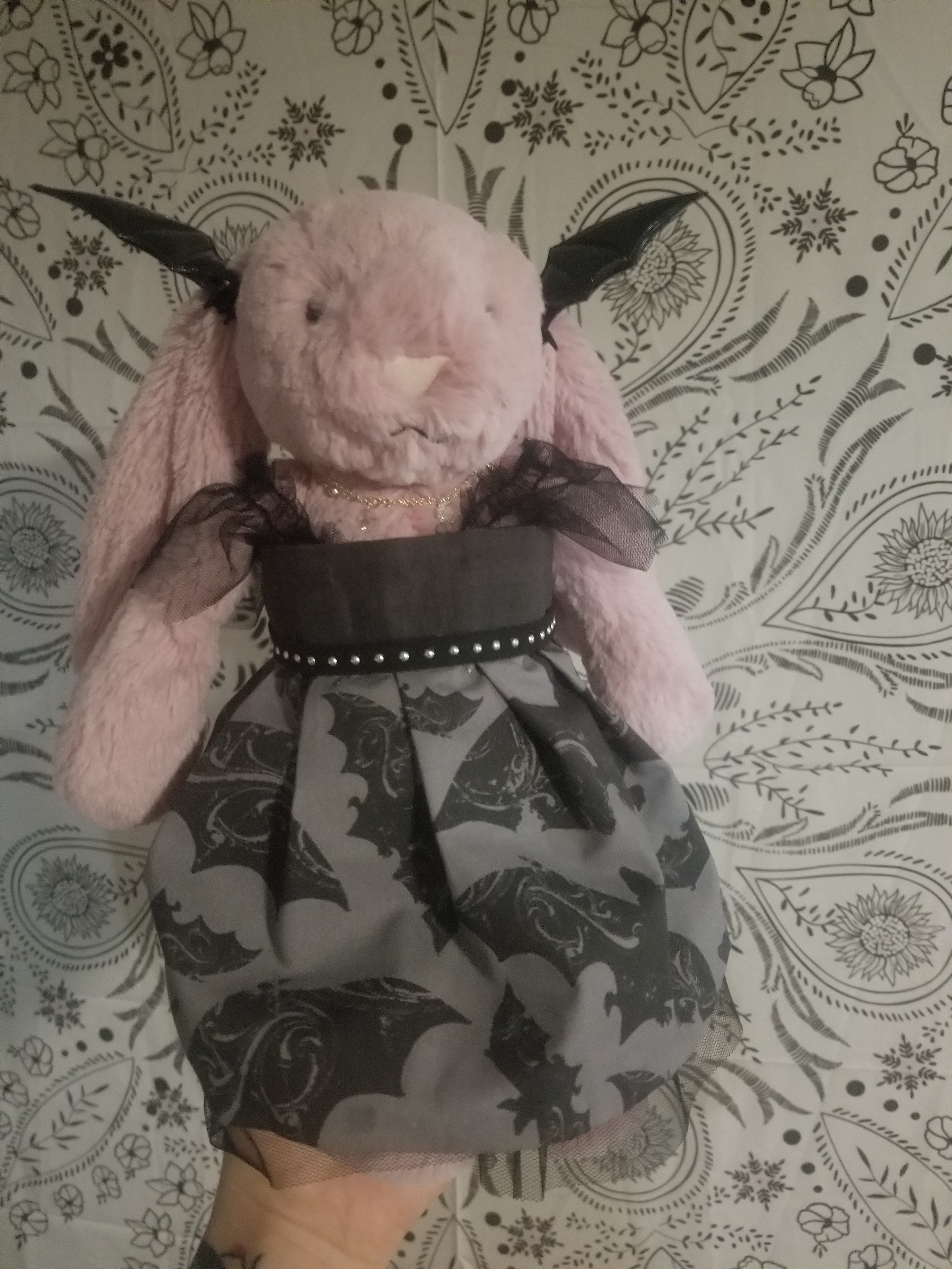 Handmade Bunny Costume Bat Dress For Jellycats *Jellycat Not Included